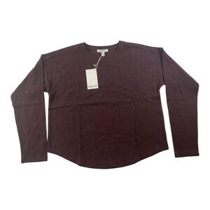 Splendid Collection Calista Long Sleeve Tee Dropped Shoulders Sz S MSRP$78 NWT